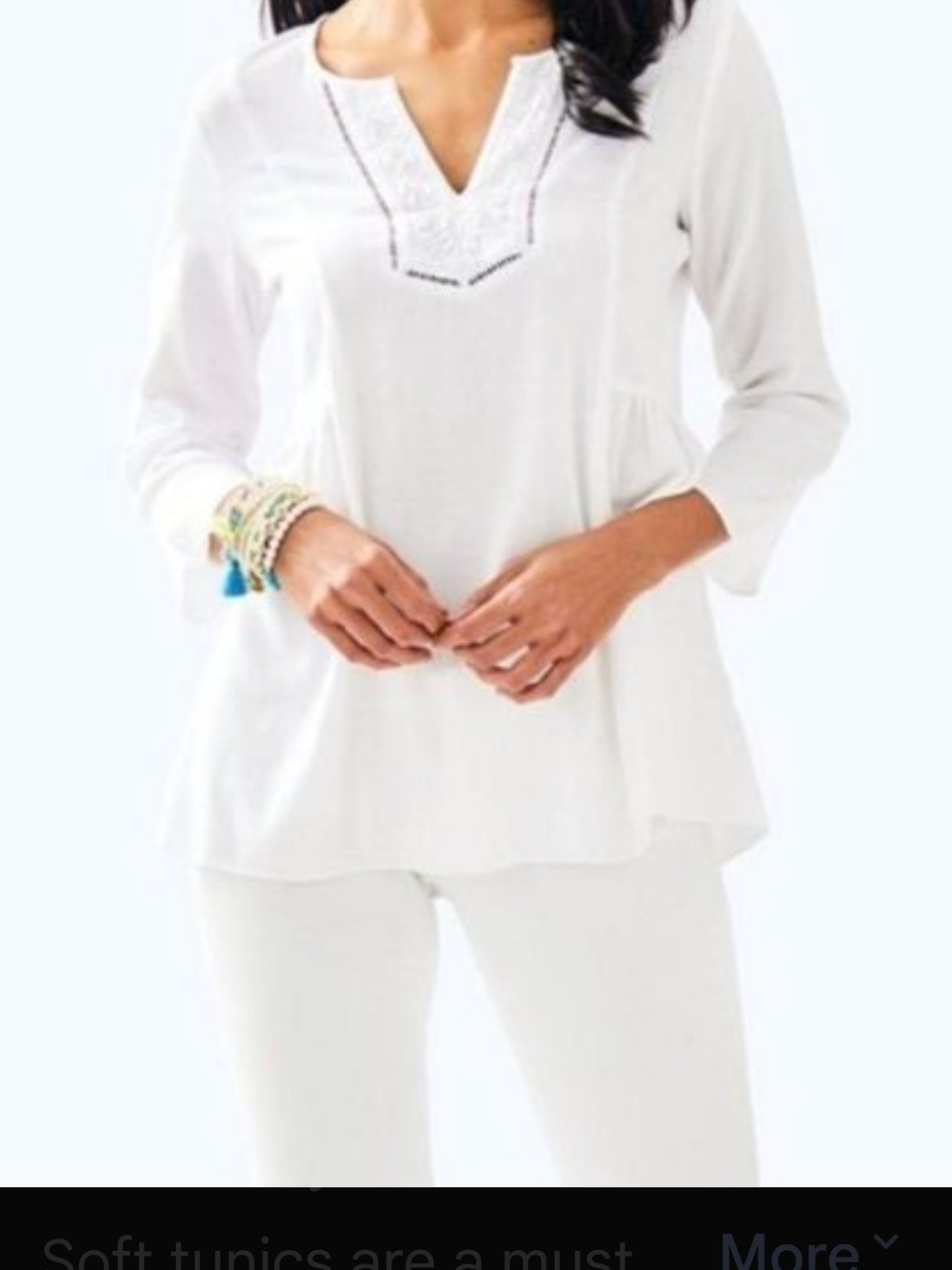 Lilly Pulitzer Lyndsea Embroidered V-Neck Tunic
